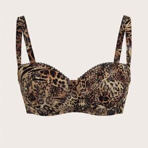 Leopard Print Women's Bra
